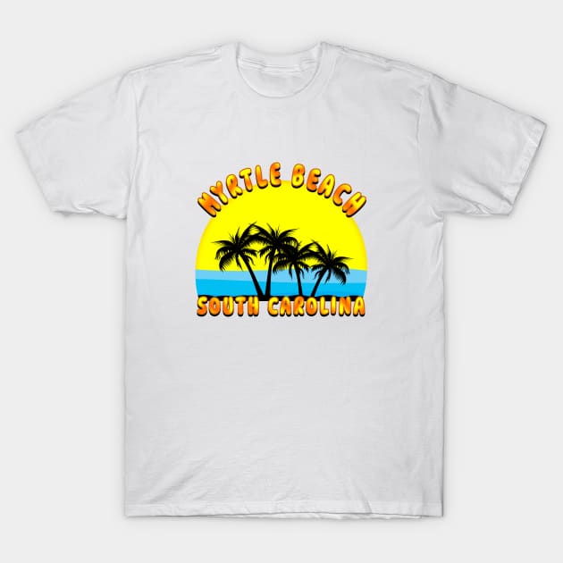 Retro Style MYRTLE BEACH SOUTH CAROLINA T-Shirt by Roly Poly Roundabout